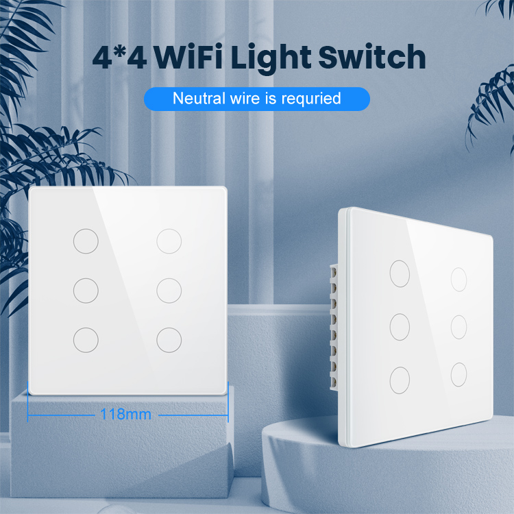 Tuya Smart Wifi Wall Switches Touch Glass Switch Smart Life Light Switch Wifi Work For Google Home Alexa Voice Control