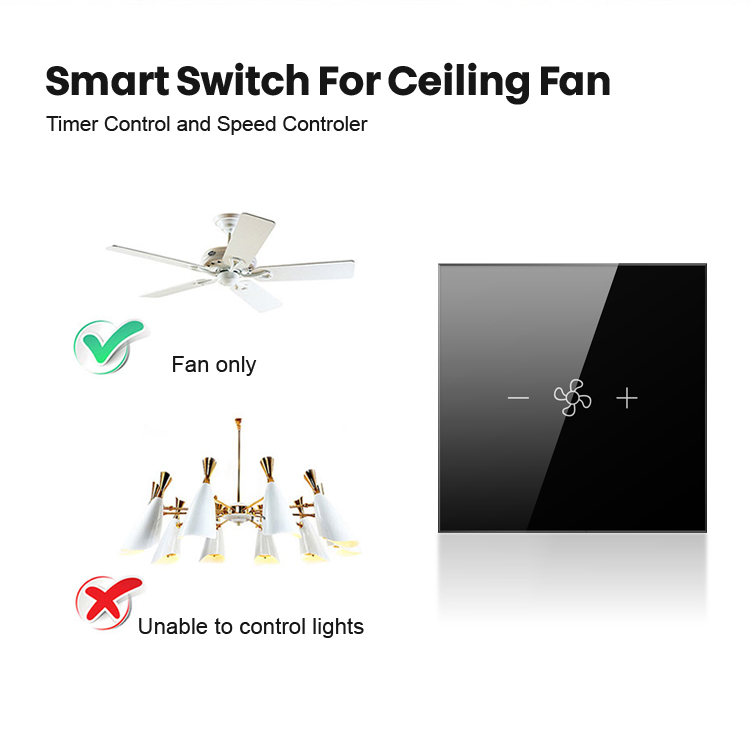 US Standard 400W APP Control Wifi Smart Ceiling Fan Swith Tuya 5 Speeds Work with Alexa/Google Home/Smartthings/Yandex