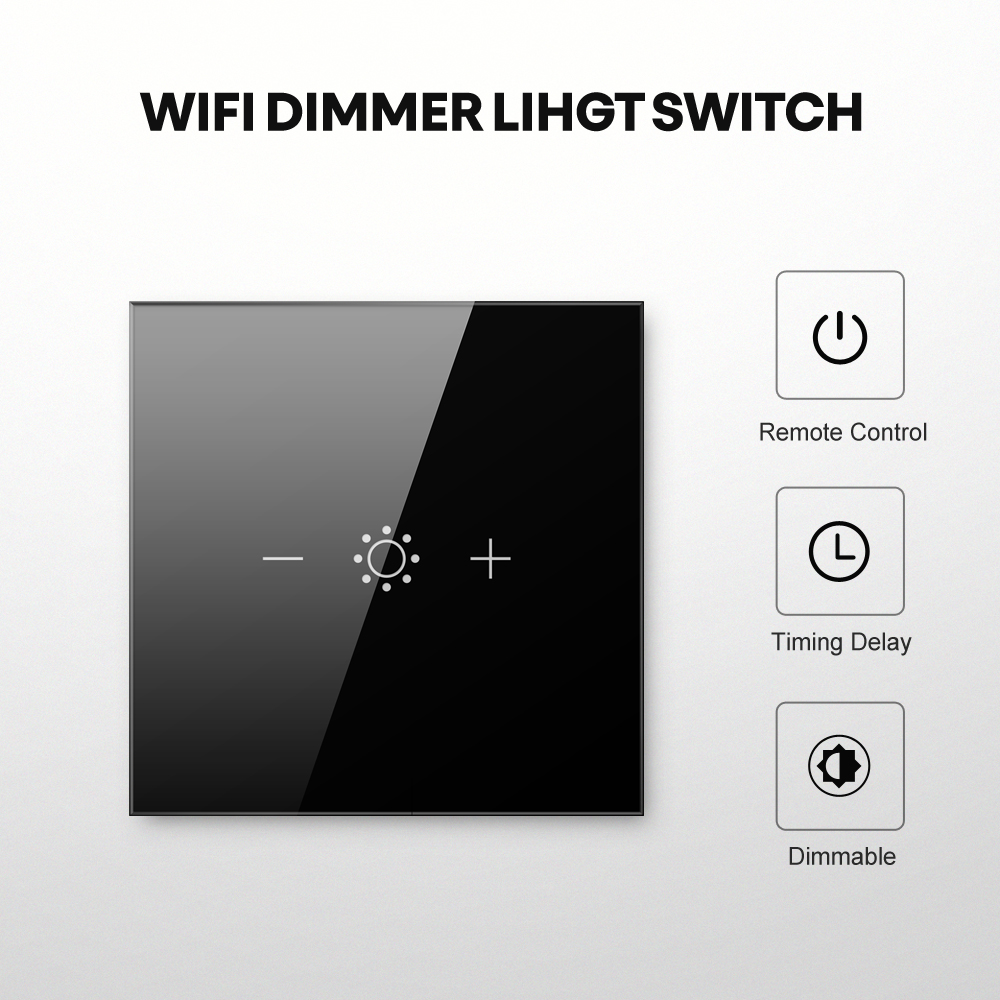 EU/US Smart Life Home House 220V Smart Dimmer Switch WiFi Wireless Remote Light tuya Wall Switch