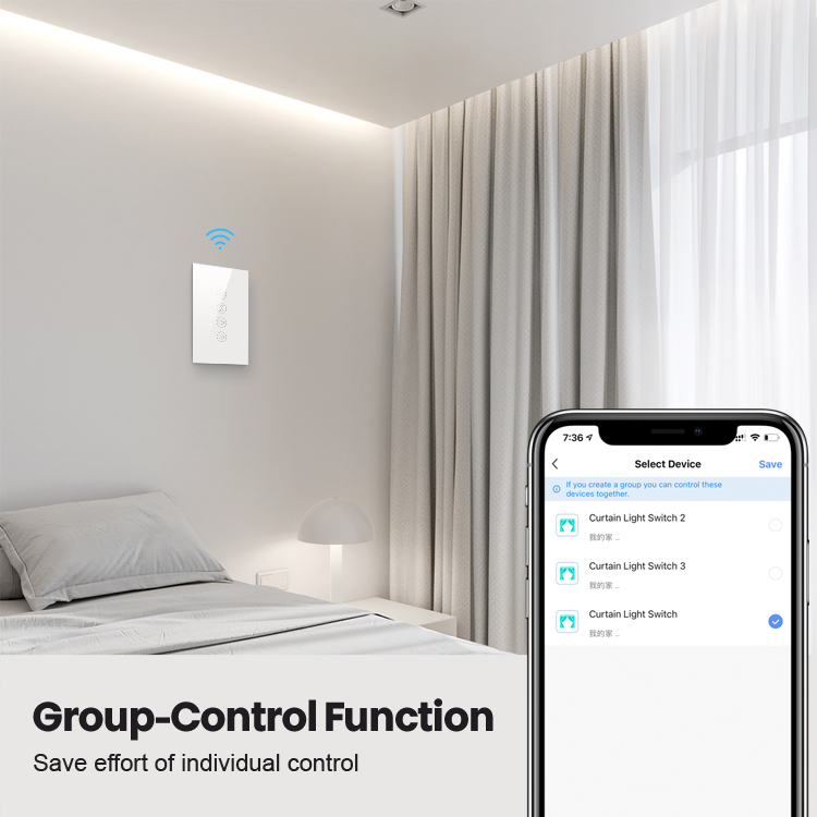 Tuya US/EU Smart Switches Wifi Touch Curtain Lamp Switch Smart Home Switch  For Roller Shutter Electric Curtain Motor
