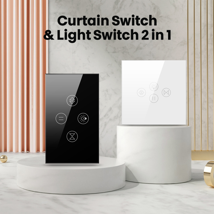 Tuya US/EU Smart Switches Wifi Touch Curtain Lamp Switch Smart Home Switch  For Roller Shutter Electric Curtain Motor