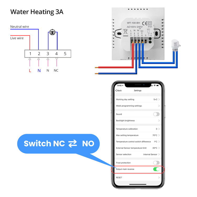 Smart  Room WiFi  temperature thermostat  controller For Floor