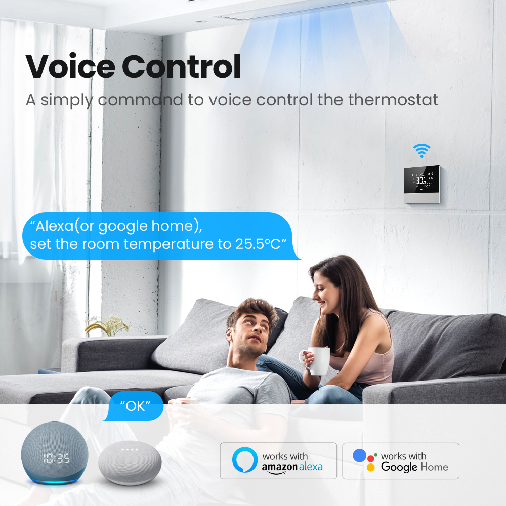 Avatto Tuay Wifi Smart Thermostat Air Conditioner Control Floor Heating Fan Coil Smart Wifi Thermostat for HVAC