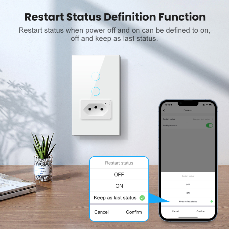 Factory Outlet Wall Switch And Brasil Socket Tuya Wifi Smart Switches  Remote Control Voice Light Smart Home Alexa Google Home